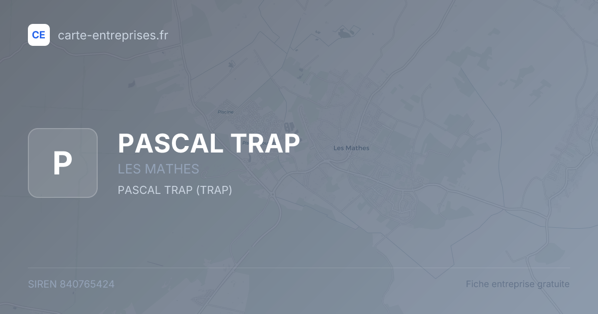 PASCAL TRAP — 840765424 — fiche entreprise