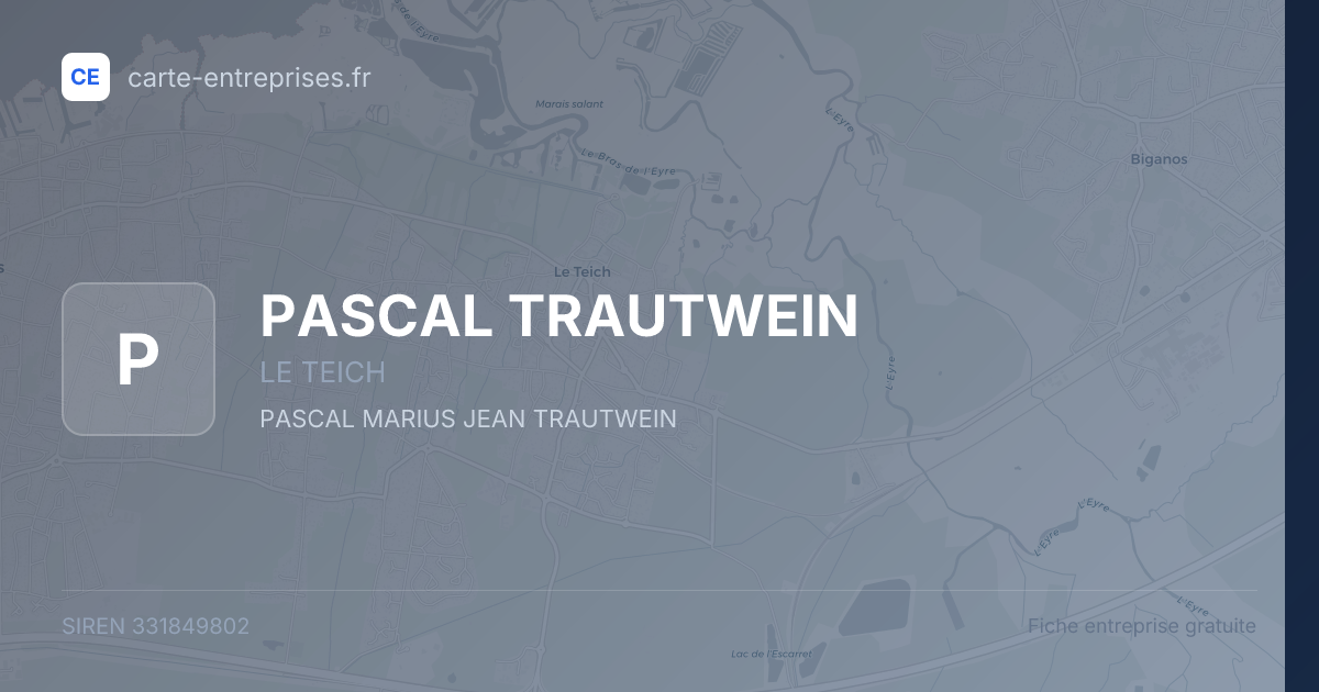 PASCAL TRAUTWEIN — 331849802 — fiche entreprise