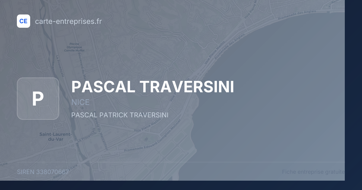 PASCAL TRAVERSINI — 338070667 — fiche entreprise