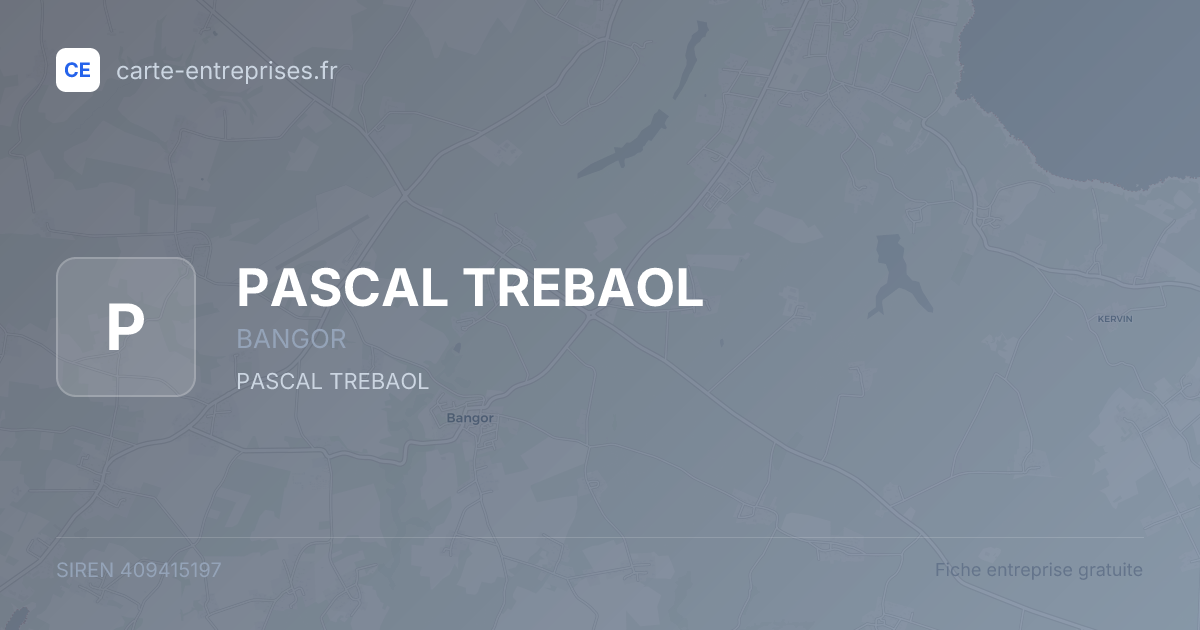 PASCAL TREBAOL — 409415197 — fiche entreprise