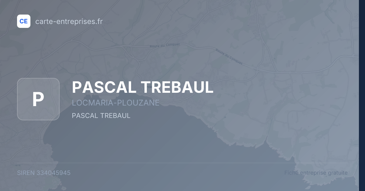 PASCAL TREBAUL — 334045945 — fiche entreprise