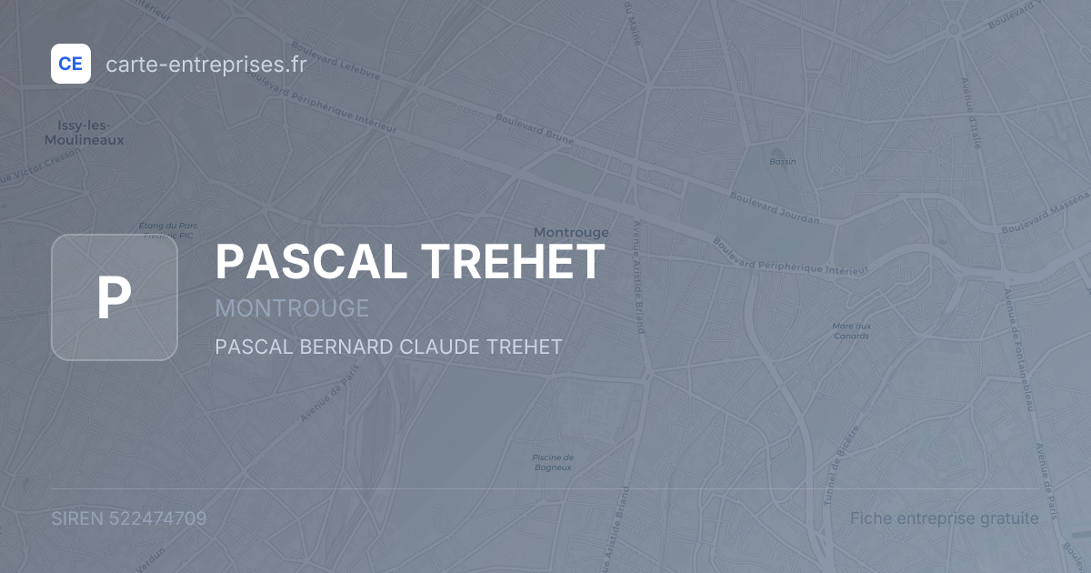 PASCAL TREHET — 522474709 — fiche entreprise