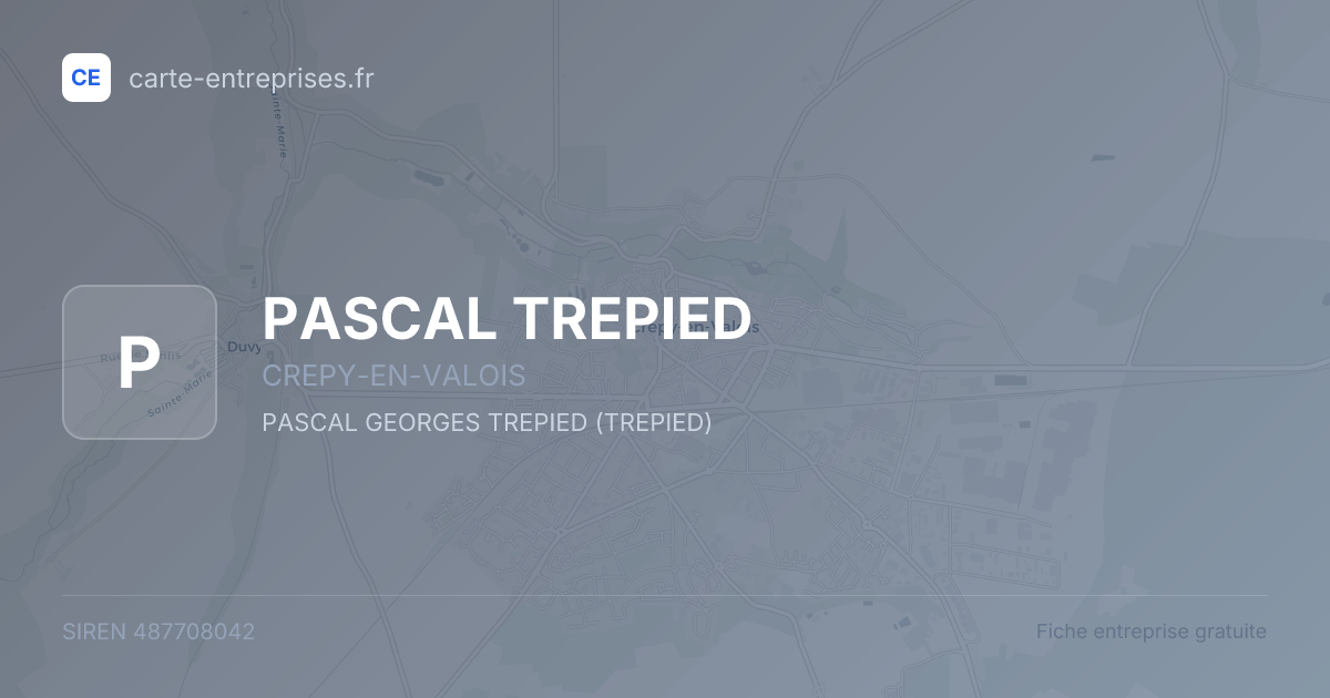 PASCAL TREPIED — 487708042 — fiche entreprise