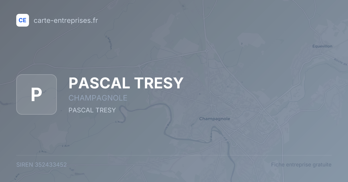 PASCAL TRESY — 352433452 — fiche entreprise