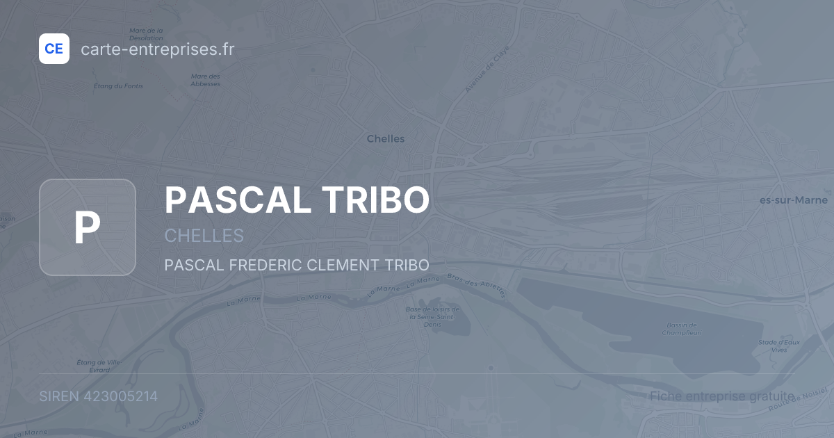 PASCAL TRIBO — 423005214 — fiche entreprise