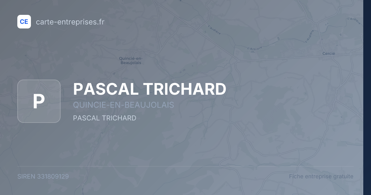 PASCAL TRICHARD — 331809129 — fiche entreprise