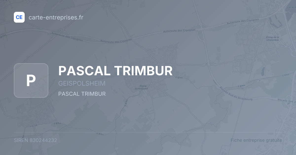 PASCAL TRIMBUR — 830244232 — fiche entreprise