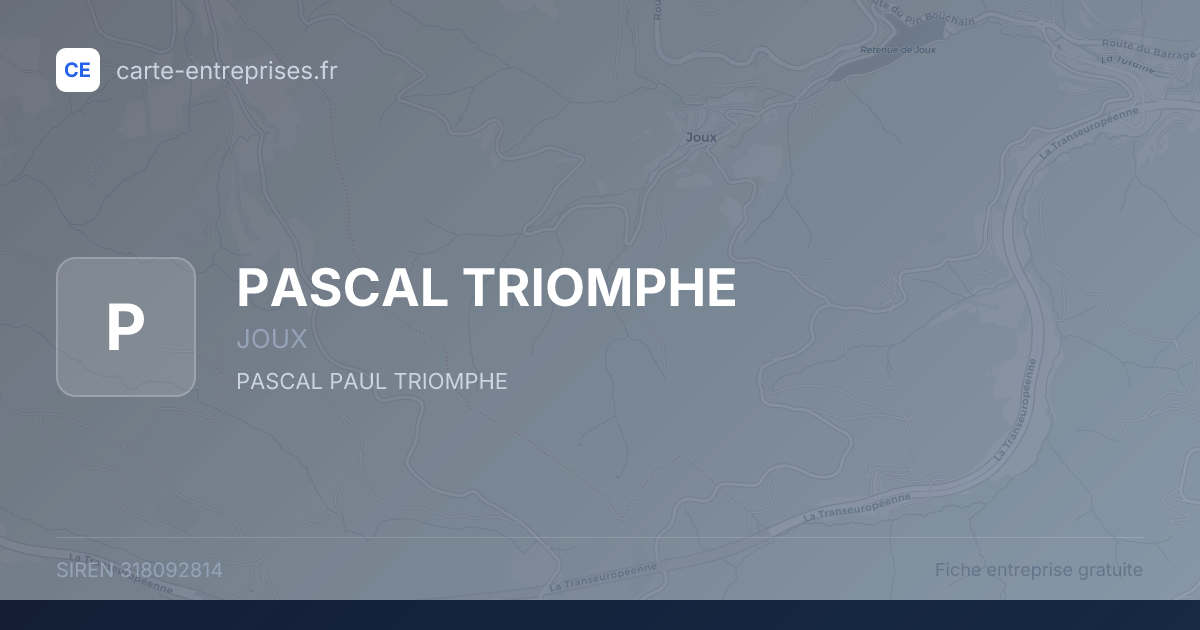 PASCAL TRIOMPHE — 318092814 — fiche entreprise