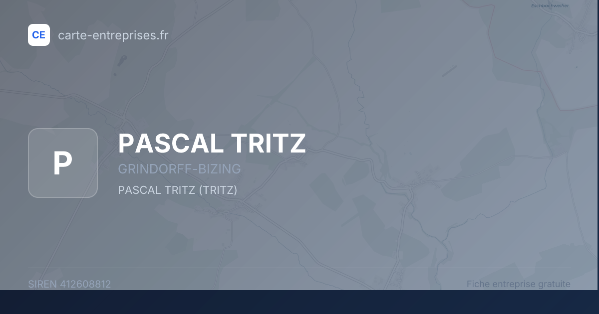 PASCAL TRITZ — 412608812 — fiche entreprise