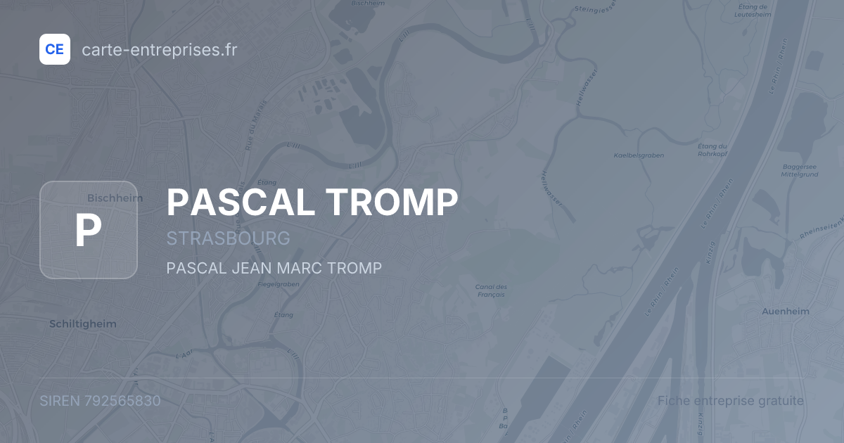 PASCAL TROMP — 792565830 — fiche entreprise