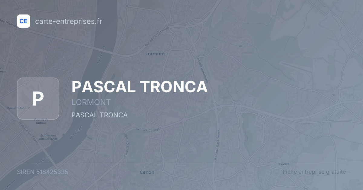 PASCAL TRONCA — 518425335 — fiche entreprise
