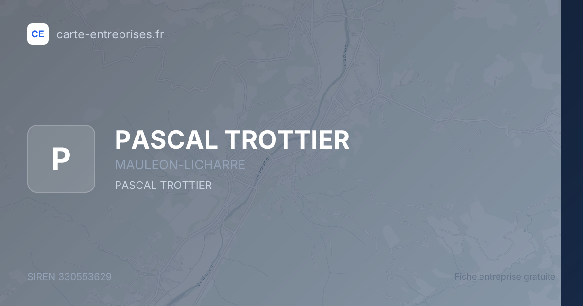 PASCAL TROTTIER — 330553629 — fiche entreprise
