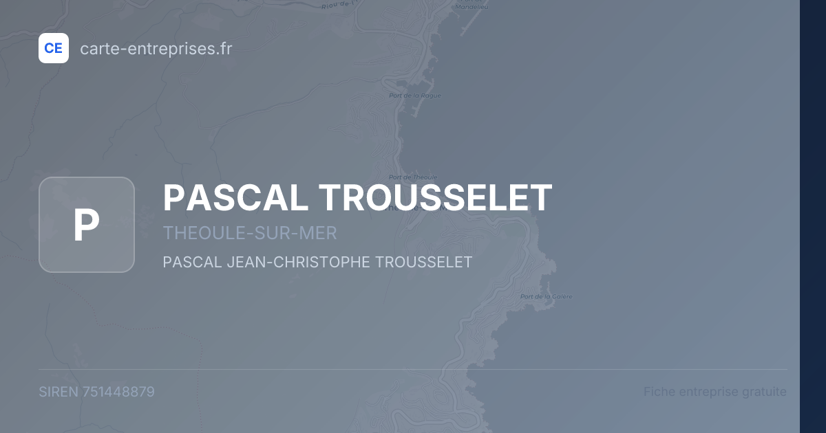 PASCAL TROUSSELET — 751448879 — fiche entreprise