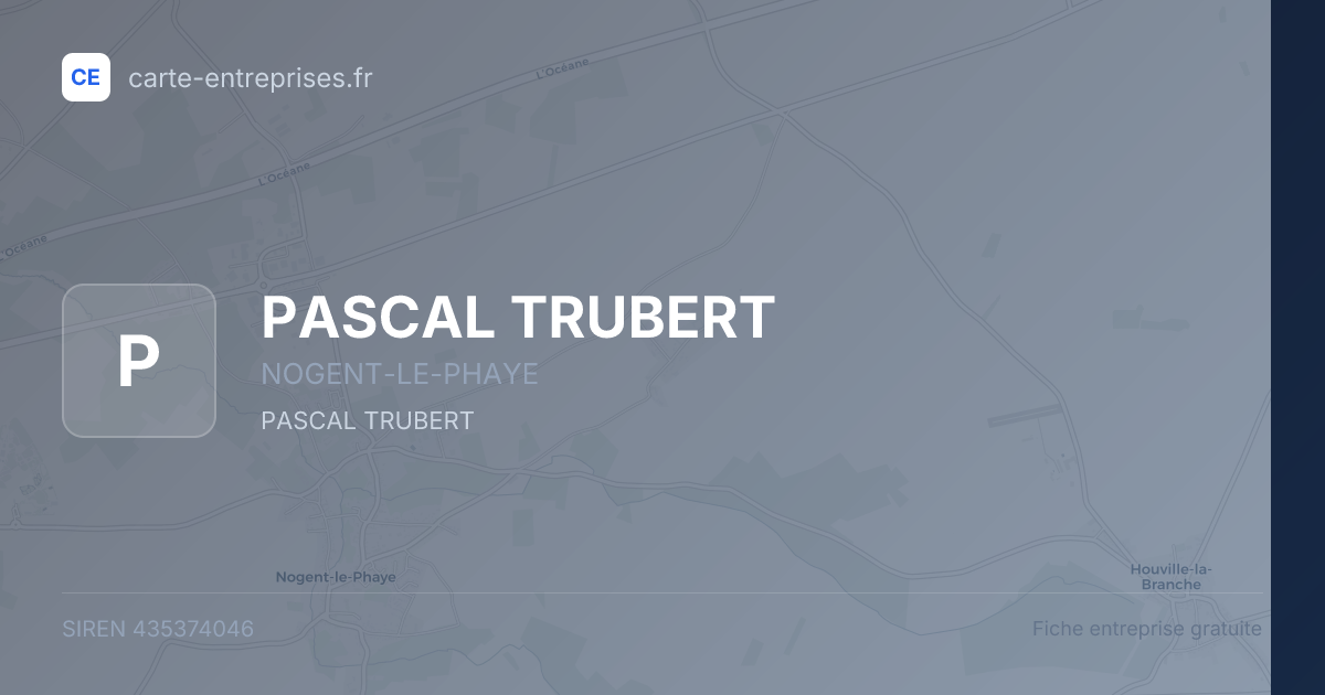 PASCAL TRUBERT — 435374046 — fiche entreprise