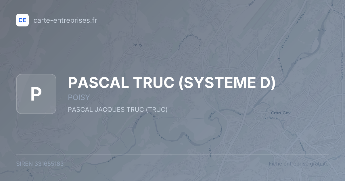PASCAL TRUC (SYSTEME D) — 331655183 — fiche entreprise