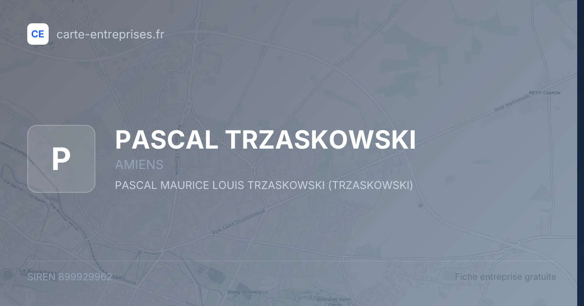 PASCAL TRZASKOWSKI — 899929962 — fiche entreprise
