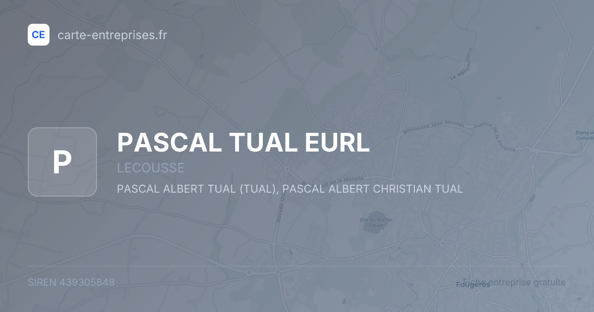 PASCAL TUAL EURL — 439305848 — fiche entreprise