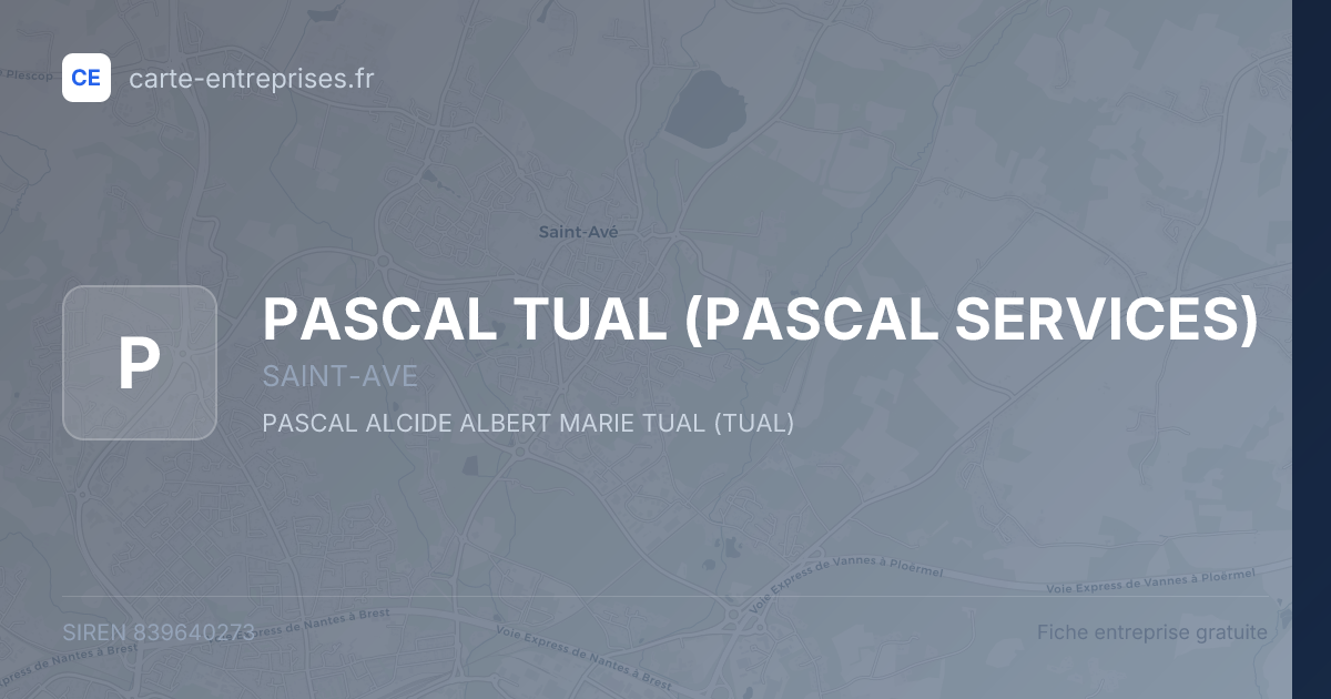 PASCAL TUAL (PASCAL SERVICES) — 839640273 — fiche entreprise