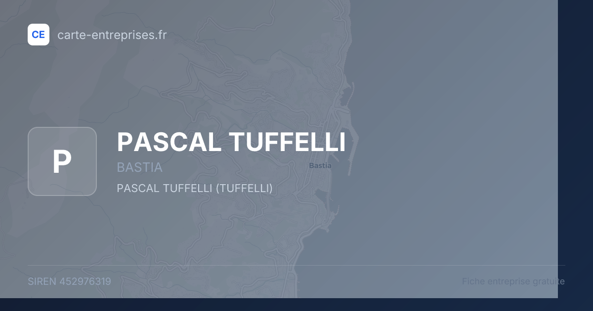 PASCAL TUFFELLI — 452976319 — fiche entreprise