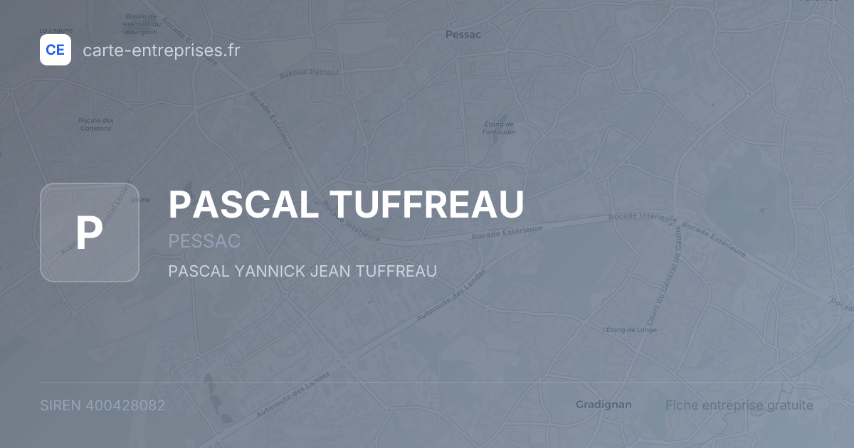 PASCAL TUFFREAU — 400428082 — fiche entreprise