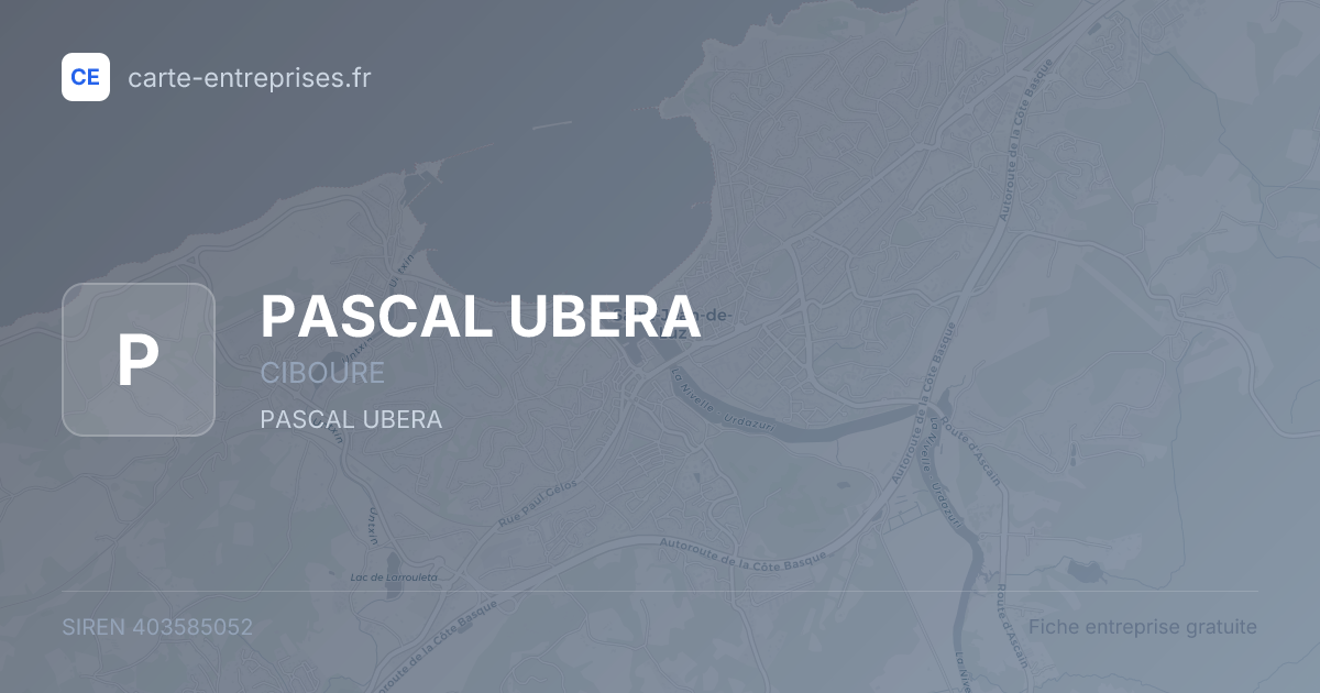 PASCAL UBERA — 403585052 — fiche entreprise