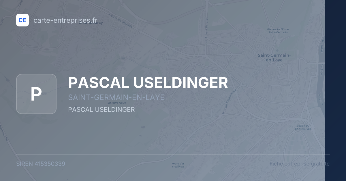 PASCAL USELDINGER — 415350339 — fiche entreprise