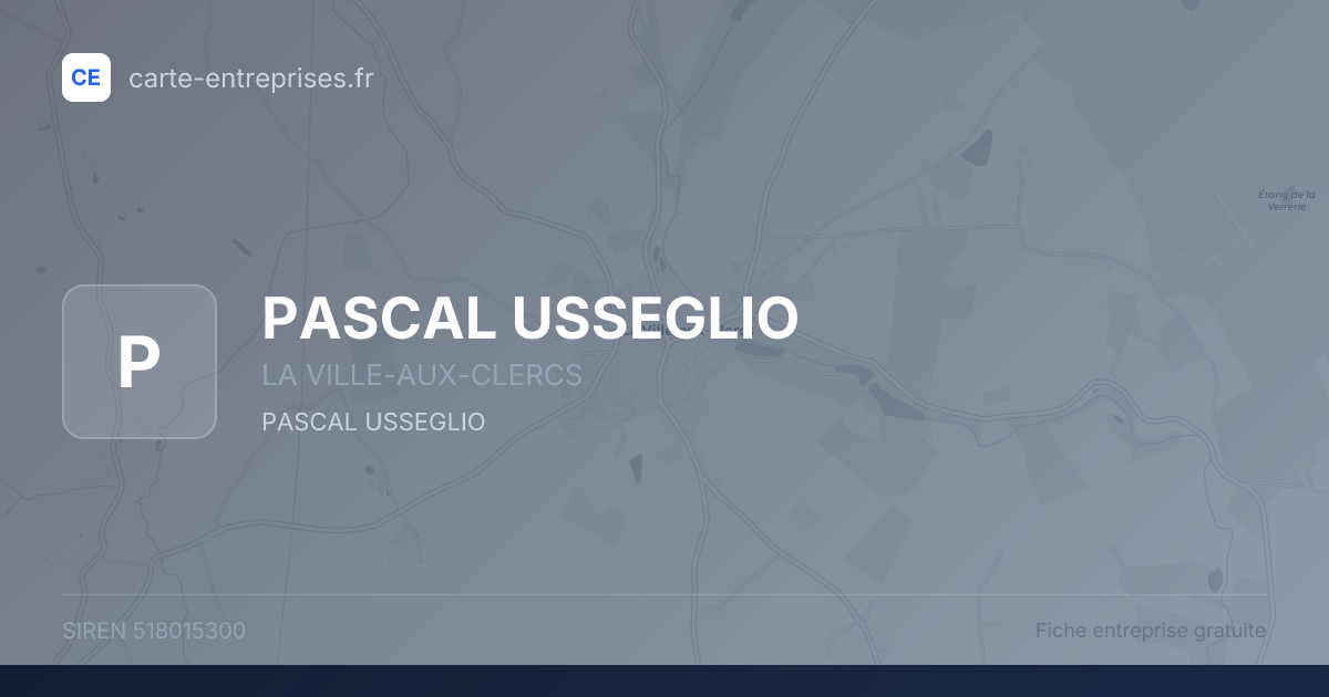 PASCAL USSEGLIO — 518015300 — fiche entreprise