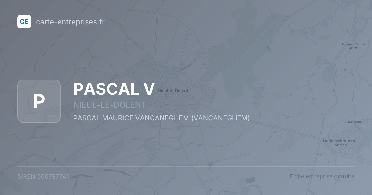 PASCAL V — 500797741 — fiche entreprise