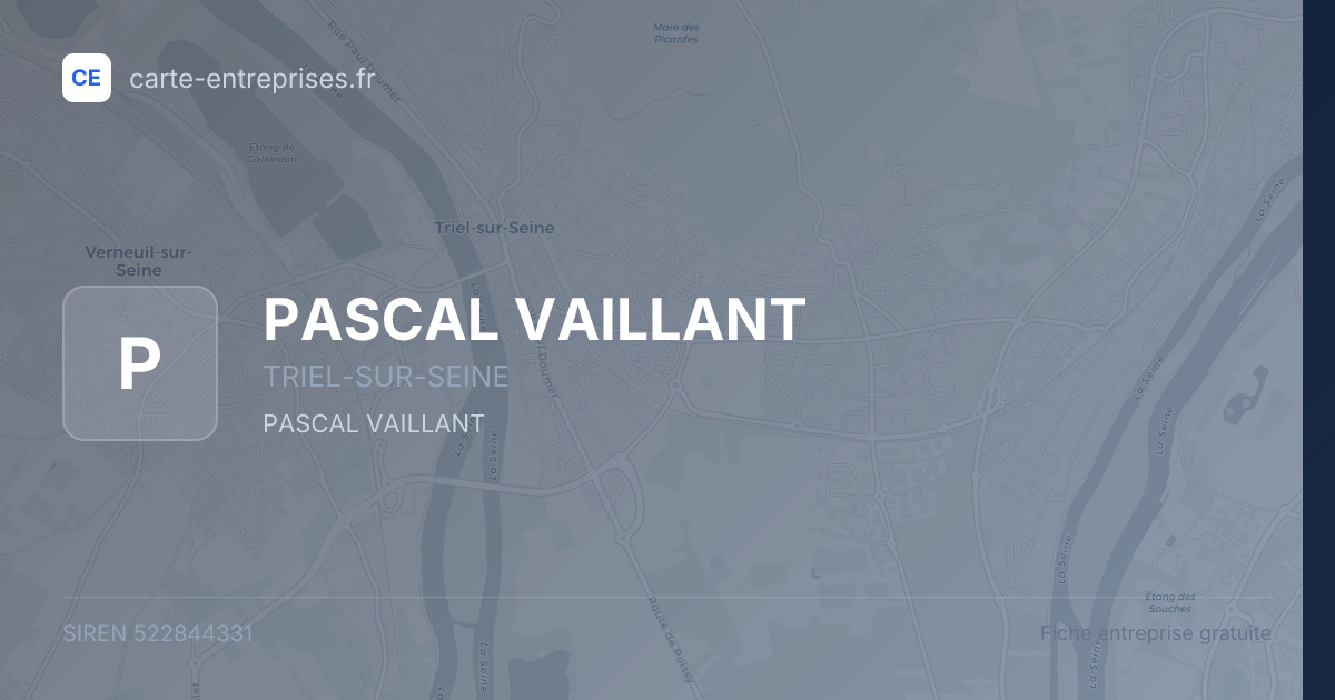 PASCAL VAILLANT — 522844331 — fiche entreprise
