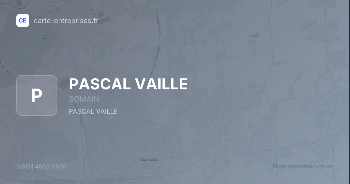 PASCAL VAILLE — 499313690 — fiche entreprise