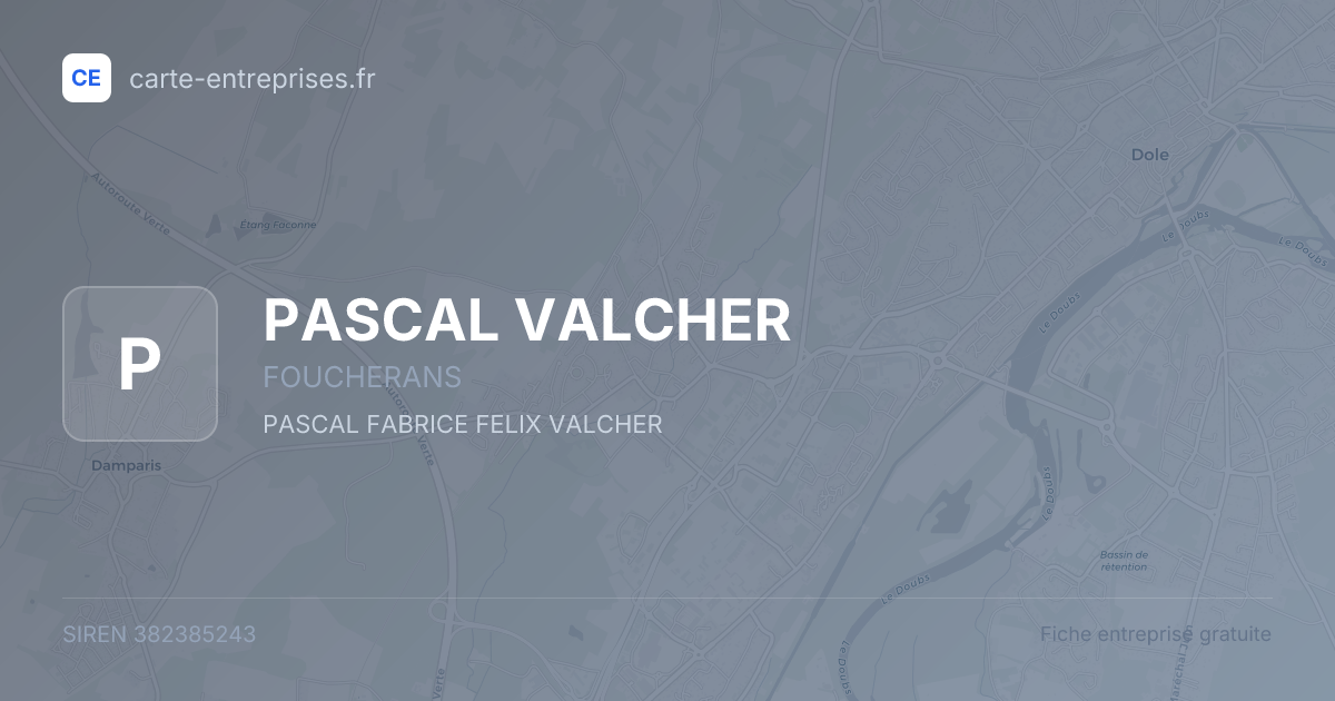 PASCAL VALCHER — 382385243 — fiche entreprise