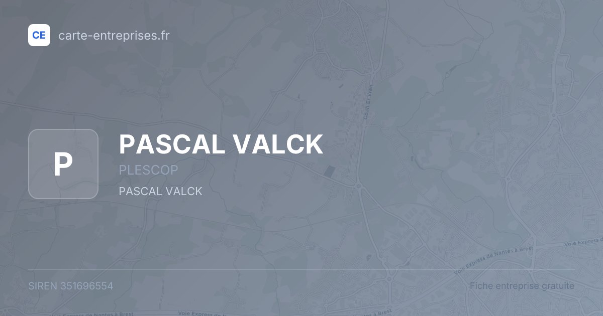 PASCAL VALCK — 351696554 — fiche entreprise