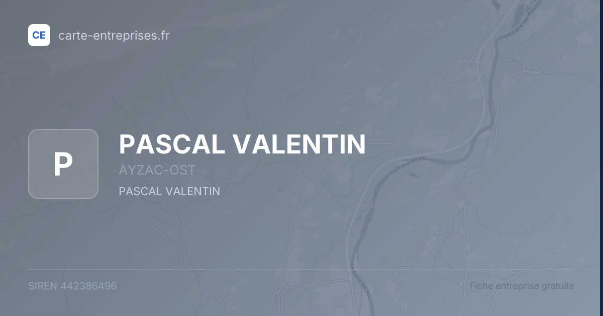 PASCAL VALENTIN — 442386496 — fiche entreprise