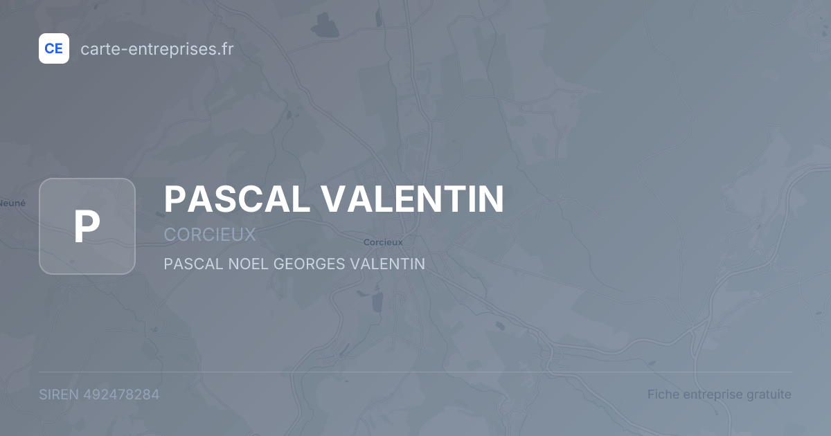 PASCAL VALENTIN — 492478284 — fiche entreprise