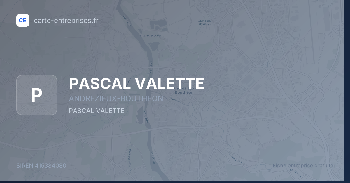PASCAL VALETTE — 415384080 — fiche entreprise