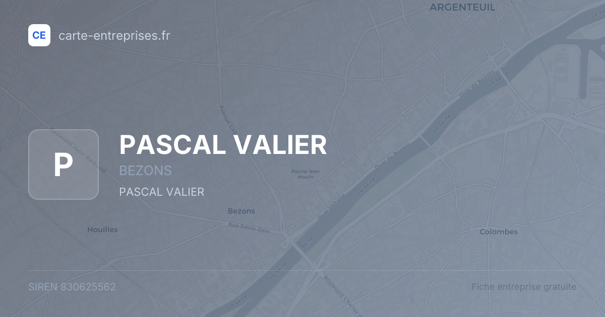 PASCAL VALIER — 830625562 — fiche entreprise
