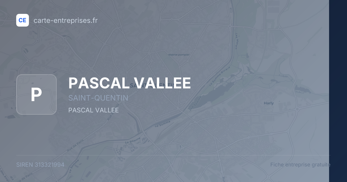 PASCAL VALLEE — 313321994 — fiche entreprise