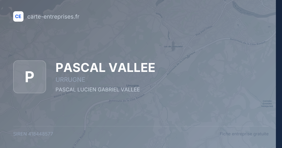 PASCAL VALLEE — 418448577 — fiche entreprise