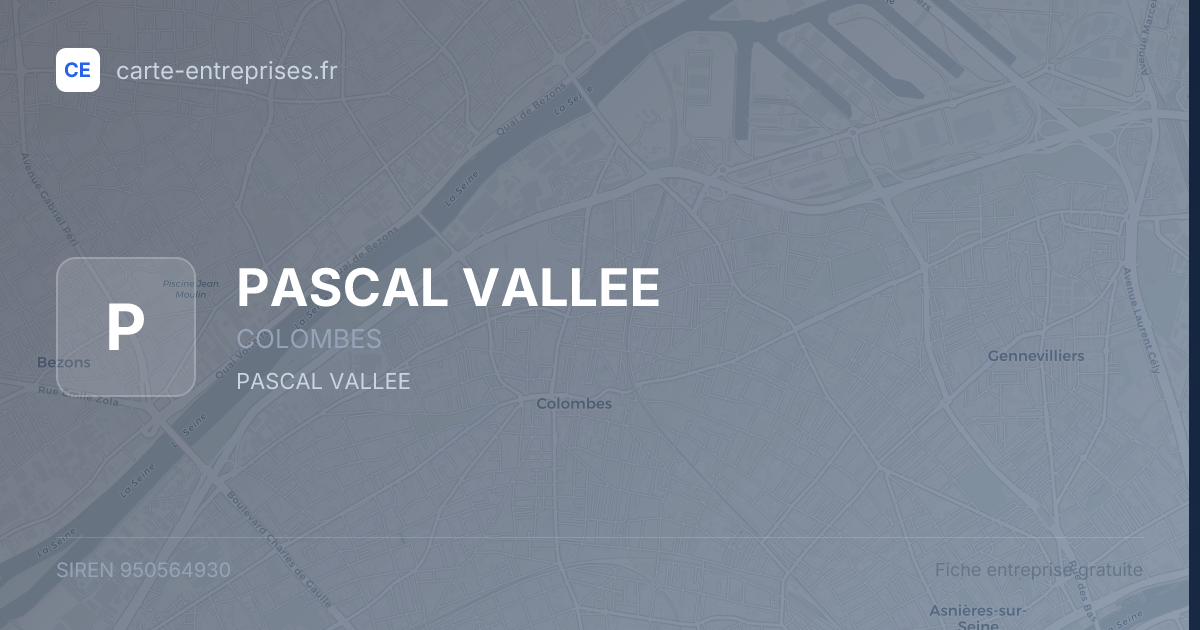 PASCAL VALLEE — 950564930 — fiche entreprise
