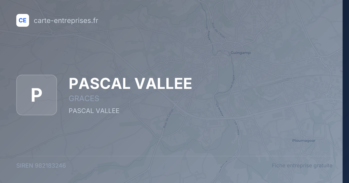 PASCAL VALLEE — 982183246 — fiche entreprise