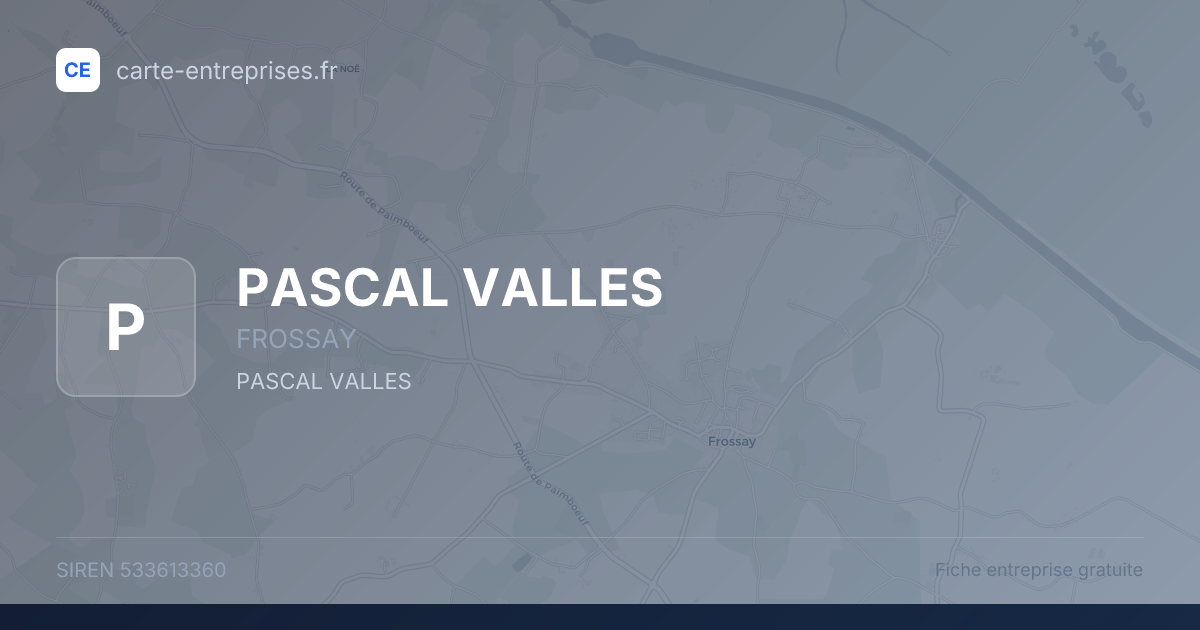 PASCAL VALLES — 533613360 — fiche entreprise