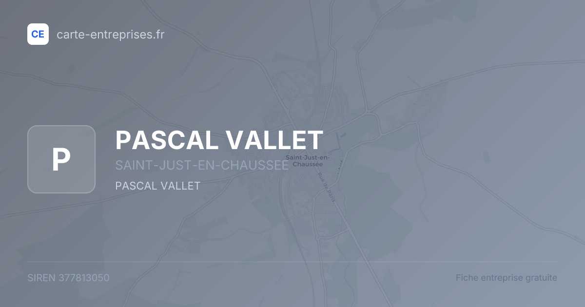 PASCAL VALLET — 377813050 — fiche entreprise