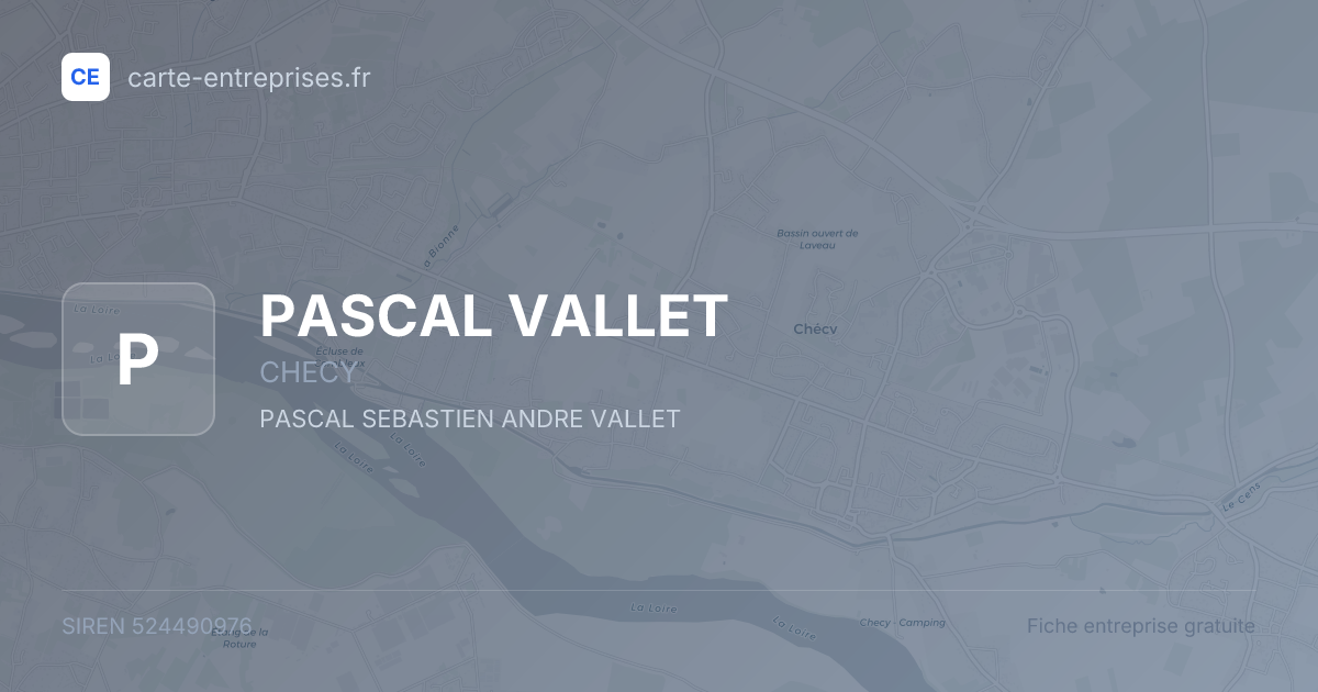 PASCAL VALLET — 524490976 — fiche entreprise