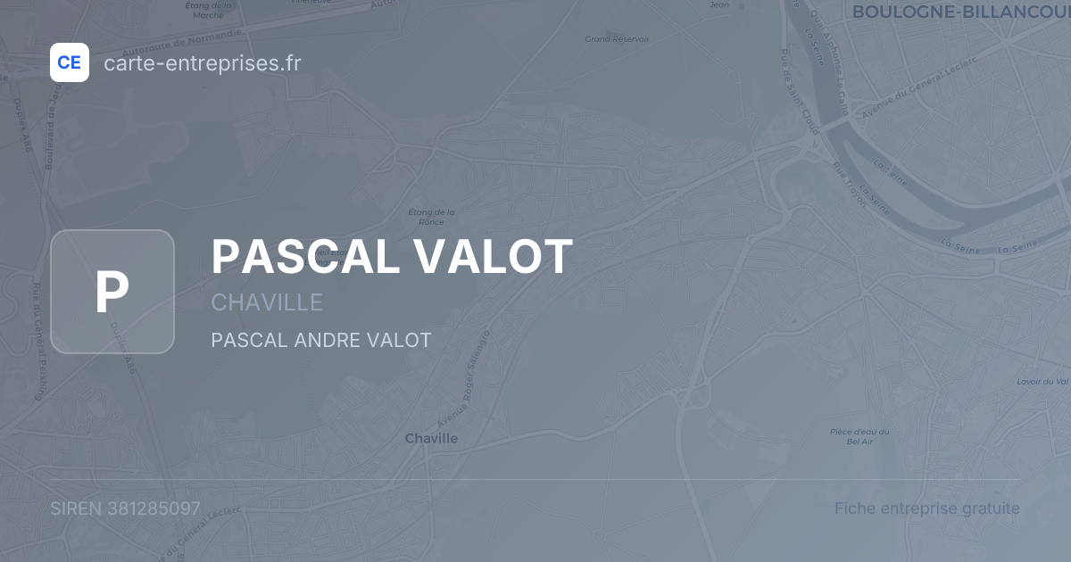 PASCAL VALOT — 381285097 — fiche entreprise