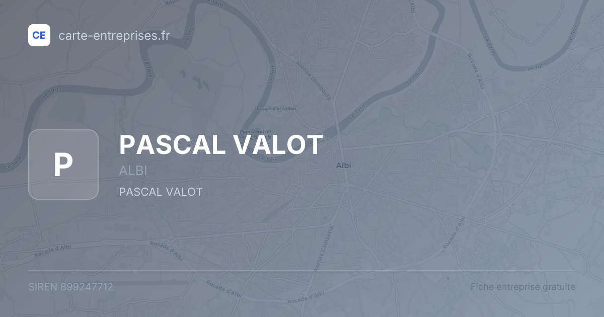 PASCAL VALOT — 899247712 — fiche entreprise
