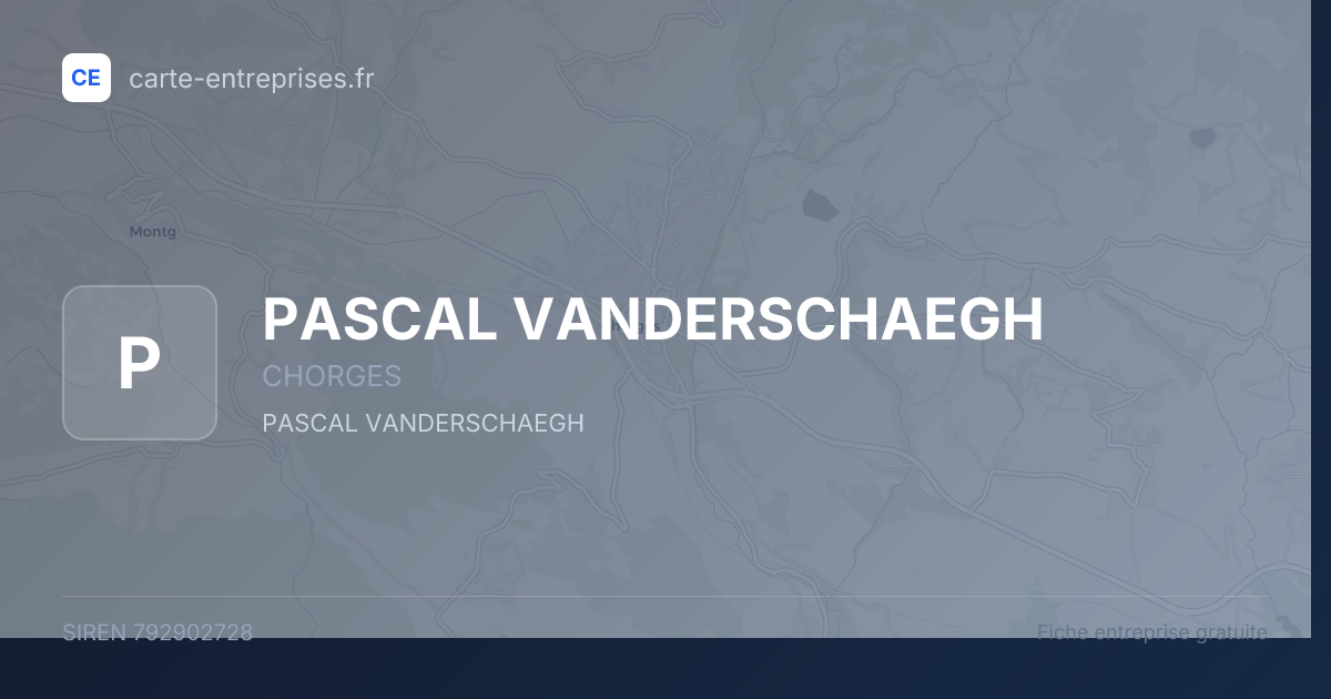 PASCAL VANDERSCHAEGH — 792902728 — fiche entreprise