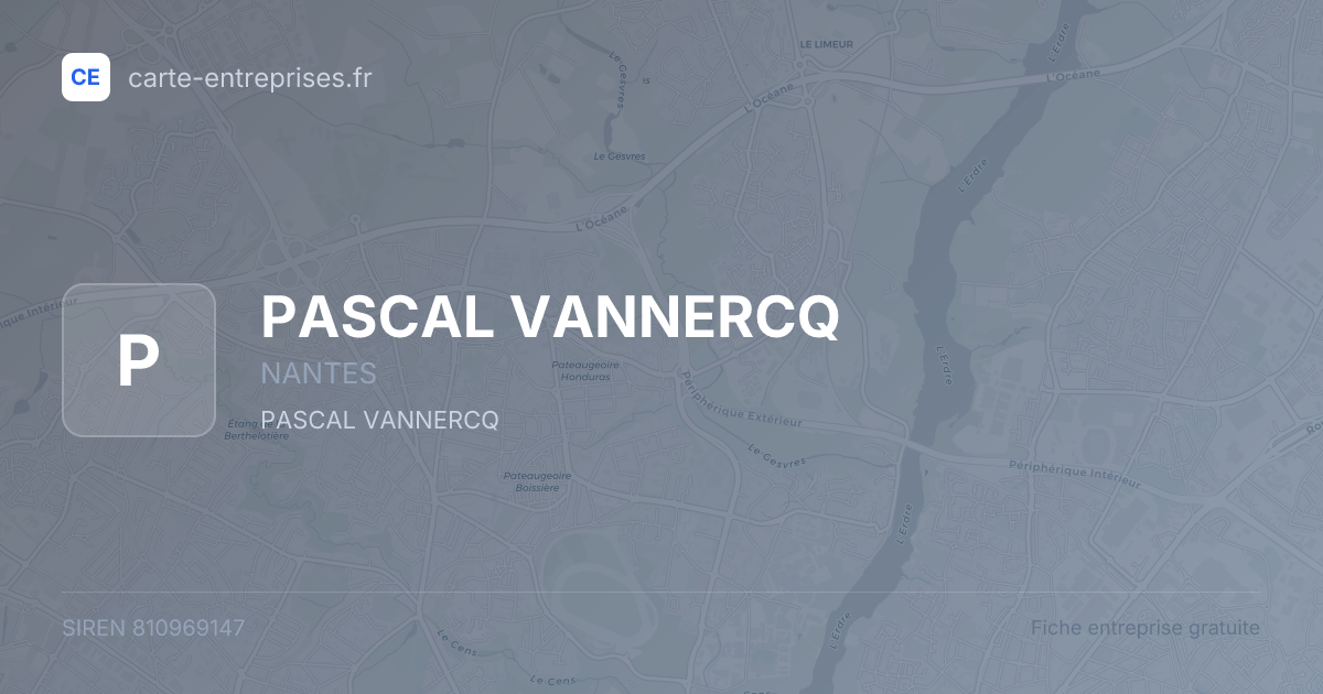 PASCAL VANNERCQ — 810969147 — fiche entreprise