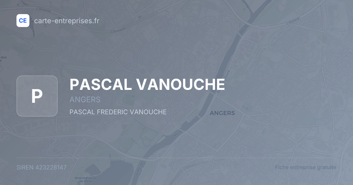 PASCAL VANOUCHE — 423228147 — fiche entreprise