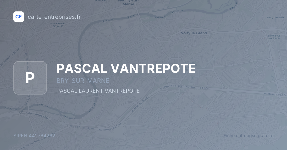 PASCAL VANTREPOTE — 442764262 — fiche entreprise