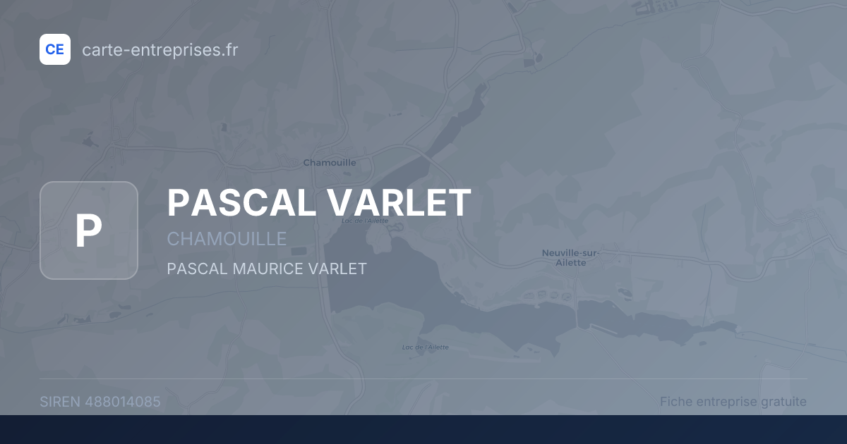 PASCAL VARLET — 488014085 — fiche entreprise